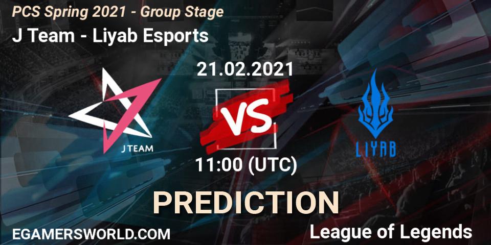 Pronósticos J Team - Liyab Esports. 21.02.2021 at 11:00. PCS Spring 2021 - Group Stage - LoL