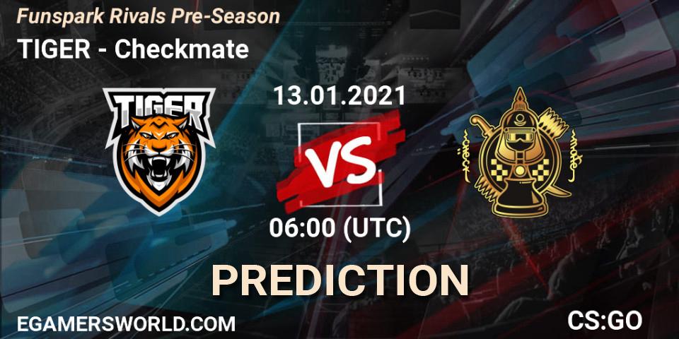 Pronósticos TIGER - Checkmate. 13.01.21. Funspark Rivals Pre-Season - CS2 (CS:GO)