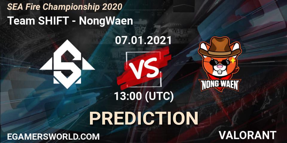 Pronósticos Team SHIFT - NongWaen. 07.01.2021 at 14:00. SEA Fire Championship 2020 - VALORANT
