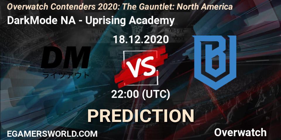 Pronósticos DarkMode NA - Uprising Academy. 18.12.20. Overwatch Contenders 2020: The Gauntlet: North America - Overwatch