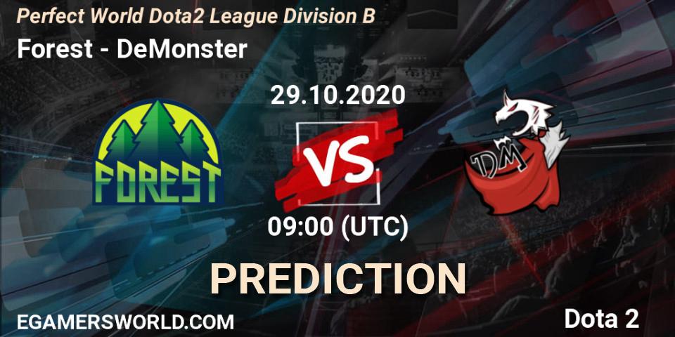 Pronósticos Forest - DeMonster. 29.10.20. Perfect World Dota2 League Division B - Dota 2