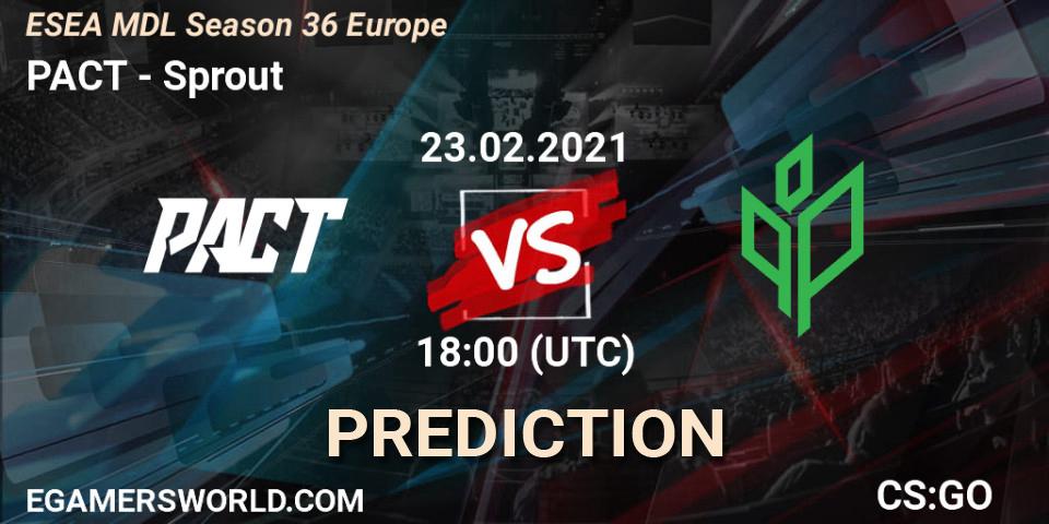 Pronósticos PACT - Sprout. 12.03.21. MDL ESEA Season 36: Europe - Premier division - CS2 (CS:GO)