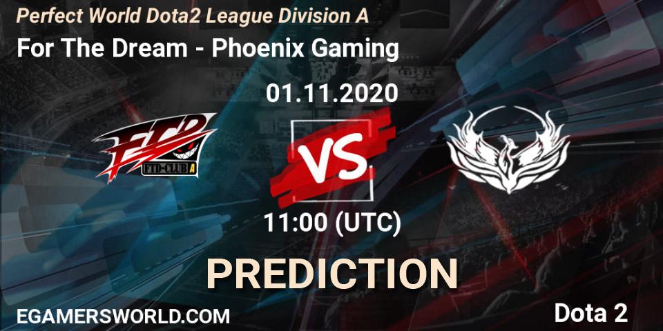 Pronósticos For The Dream - Phoenix Gaming. 01.11.20. Perfect World Dota2 League Division A - Dota 2
