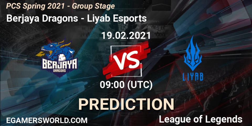 Pronósticos Berjaya Dragons - Liyab Esports. 19.02.2021 at 09:00. PCS Spring 2021 - Group Stage - LoL