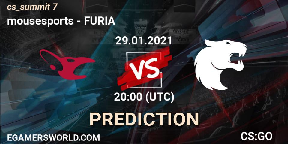 Pronósticos mousesports - FURIA. 29.01.2021 at 20:15. cs_summit 7 - Counter-Strike (CS2)