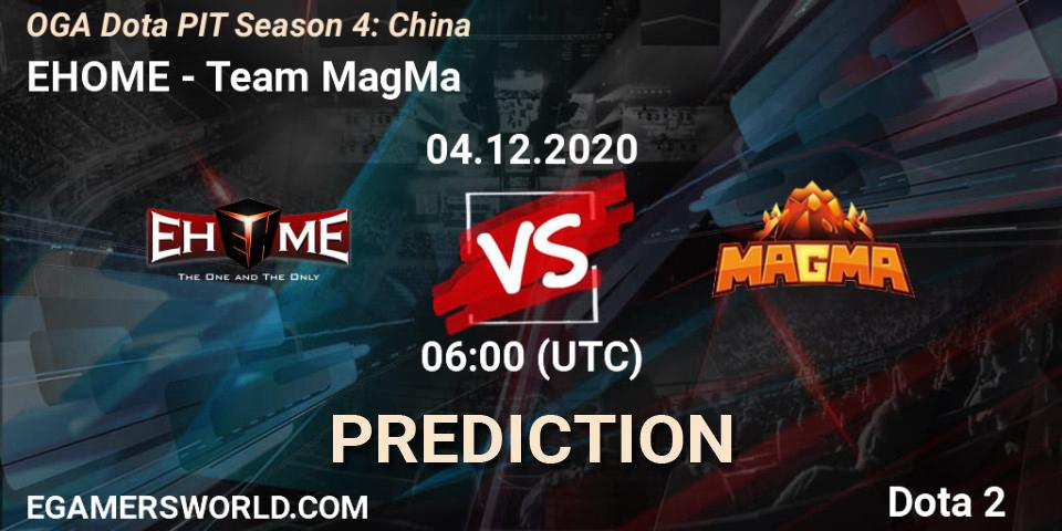 Pronósticos EHOME - Team MagMa. 04.12.2020 at 06:03. OGA Dota PIT Season 4: China - Dota 2
