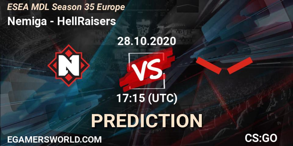 Pronósticos Nemiga - HellRaisers. 28.10.2020 at 17:15. ESEA MDL Season 35 Europe - Counter-Strike (CS2)