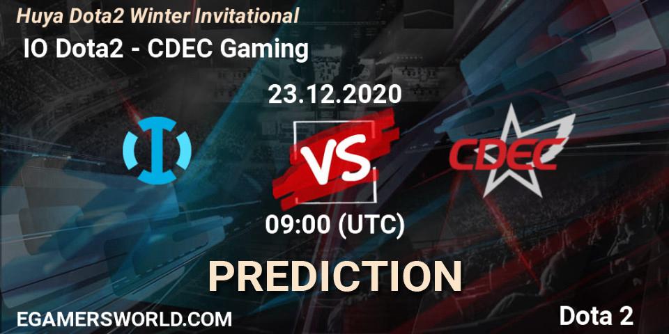 Pronósticos IO Dota2 - CDEC Gaming. 23.12.2020 at 07:54. Huya Dota2 Winter Invitational - Dota 2