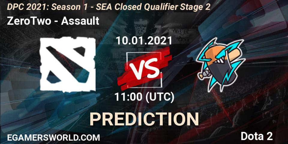 Pronósticos ZeroTwo - Assault. 10.01.2021 at 11:06. DPC 2021: Season 1 - SEA Closed Qualifier Stage 2 - Dota 2