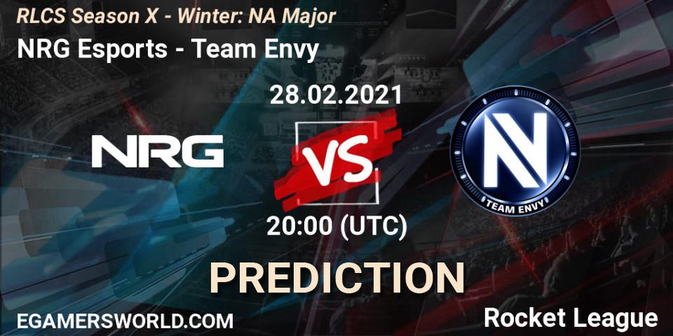 Pronósticos NRG Esports - Team Envy. 28.02.2021 at 19:40. RLCS Season X - Winter: NA Major - Rocket League