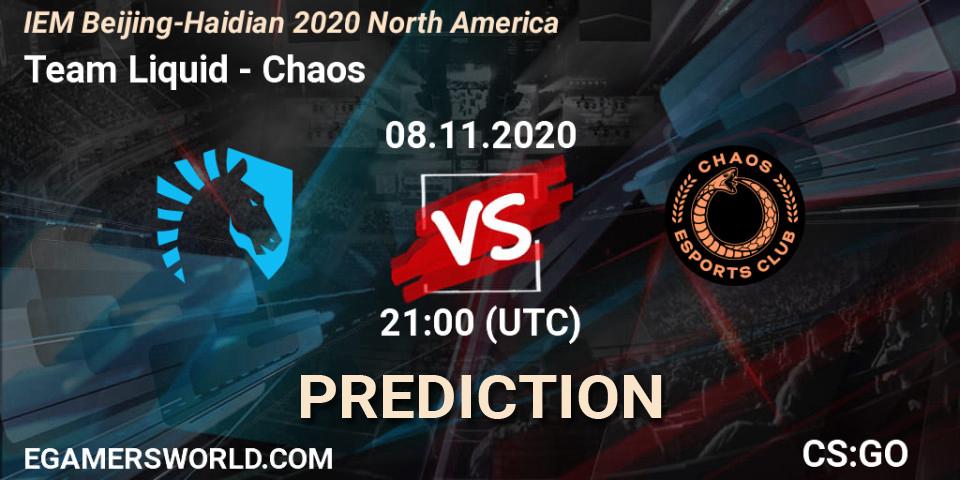 Pronósticos Team Liquid - Chaos. 08.11.20. IEM Beijing-Haidian 2020 North America - CS2 (CS:GO)