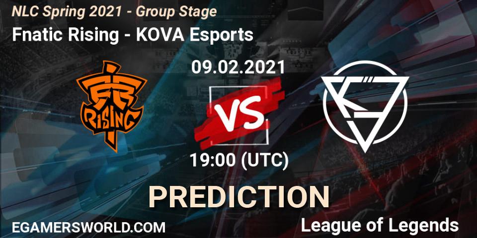 Pronósticos Fnatic Rising - KOVA Esports. 09.02.2021 at 19:00. NLC Spring 2021 - Group Stage - LoL