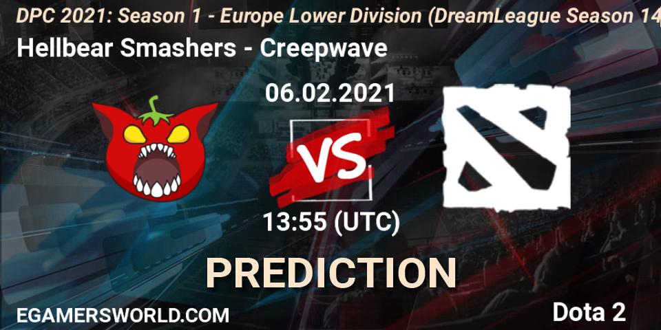 Pronósticos Hellbear Smashers - Creepwave. 06.02.2021 at 13:56. DPC 2021: Season 1 - Europe Lower Division (DreamLeague Season 14) - Dota 2