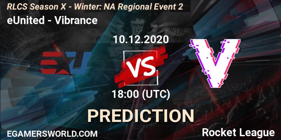 Pronósticos eUnited - Vibrance. 10.12.20. RLCS Season X - Winter: NA Regional Event 2 - Rocket League