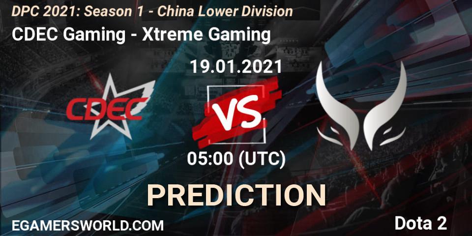 Pronósticos CDEC Gaming - Xtreme Gaming. 19.01.21. DPC 2021: Season 1 - China Lower Division - Dota 2