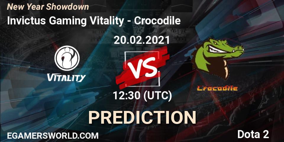 Pronósticos Invictus Gaming Vitality - Crocodile. 20.02.2021 at 13:11. New Year Showdown - Dota 2