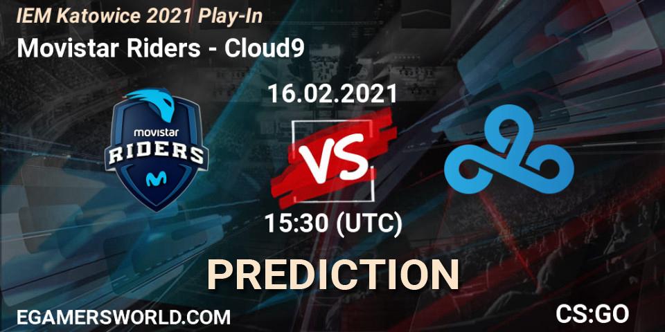 Pronósticos Movistar Riders - Cloud9. 16.02.2021 at 15:30. IEM Katowice 2021 Play-In - Counter-Strike (CS2)