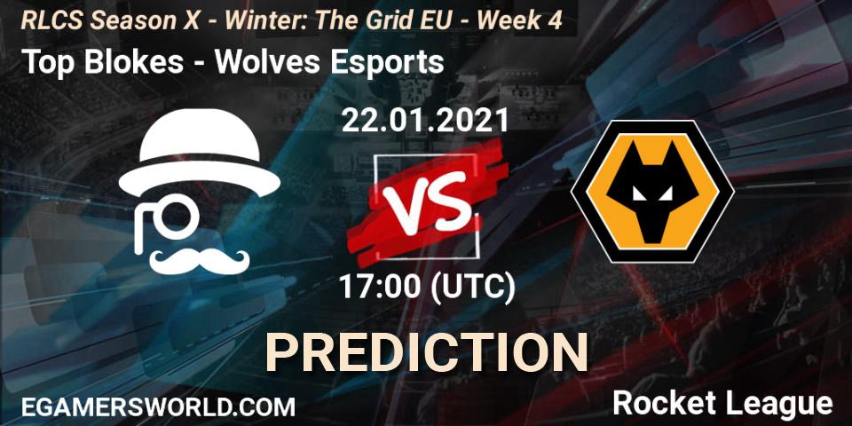 Pronósticos Top Blokes - Wolves Esports. 22.01.2021 at 17:00. RLCS Season X - Winter: The Grid EU - Week 4 - Rocket League