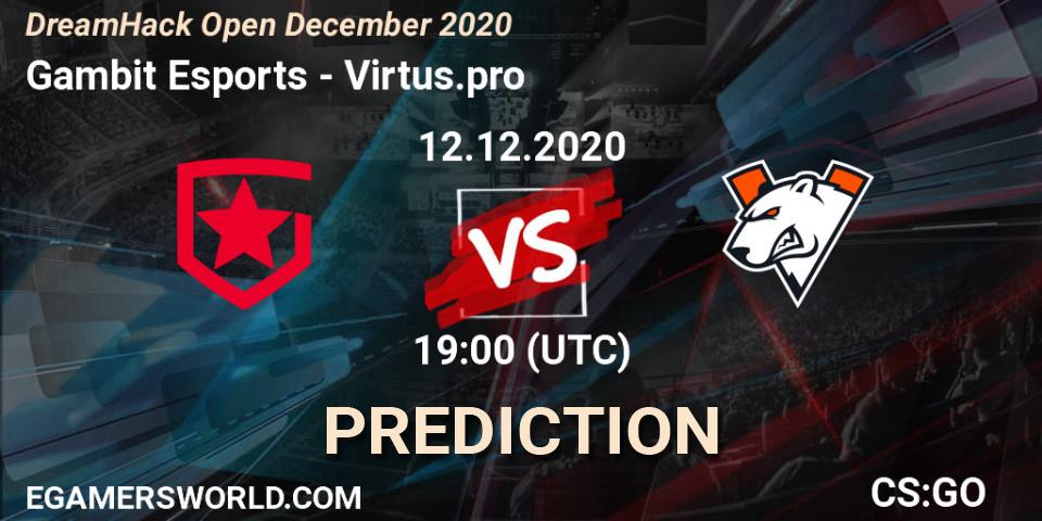 Pronósticos Gambit Esports - Virtus.pro. 12.12.20. DreamHack Open December 2020 - CS2 (CS:GO)