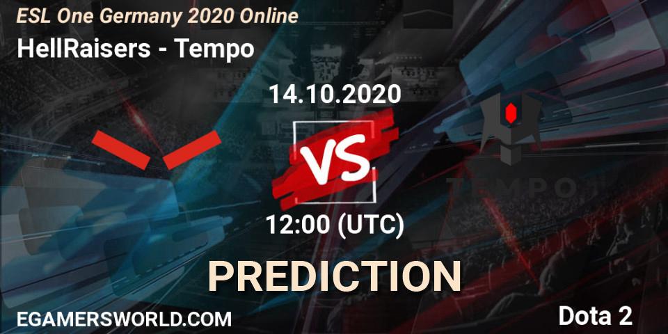 Pronósticos HellRaisers - Tempo. 14.10.2020 at 12:00. ESL One Germany 2020 Online - Dota 2