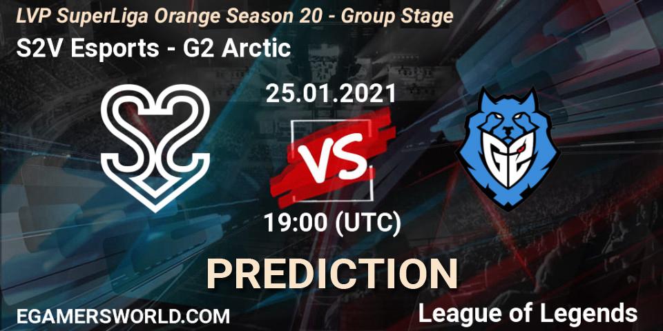 Pronósticos S2V Esports - G2 Arctic. 25.01.2021 at 19:00. LVP SuperLiga Orange Season 20 - Group Stage - LoL