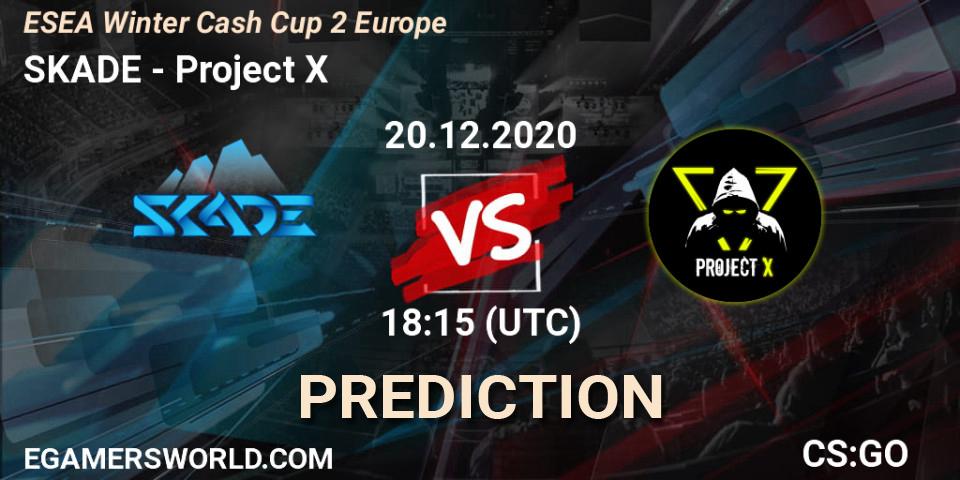 Pronósticos SKADE - Project X. 20.12.20. ESEA Winter Cash Cup 2 Europe - CS2 (CS:GO)