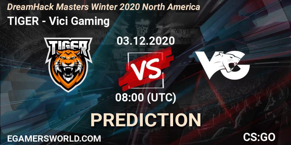 Pronósticos TIGER - Vici Gaming. 03.12.2020 at 08:00. DreamHack Masters Winter 2020 Asia - Counter-Strike (CS2)