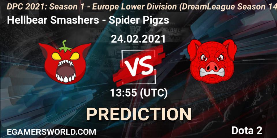 Pronósticos Hellbear Smashers - Spider Pigzs. 24.02.2021 at 13:56. DPC 2021: Season 1 - Europe Lower Division (DreamLeague Season 14) - Dota 2