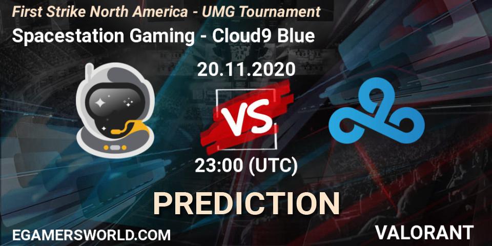 Pronósticos Spacestation Gaming - Cloud9 Blue. 21.11.2020 at 00:00. First Strike North America - UMG Tournament - VALORANT