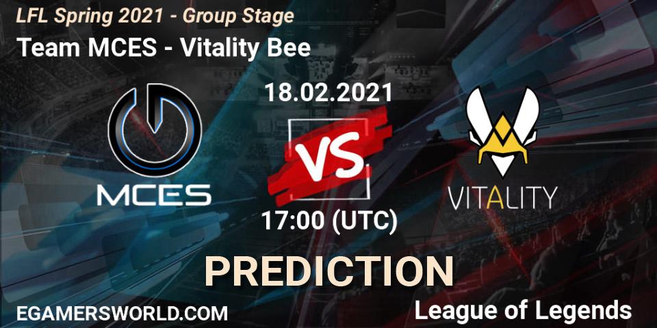 Pronósticos Team MCES - Vitality Bee. 18.02.21. LFL Spring 2021 - Group Stage - LoL