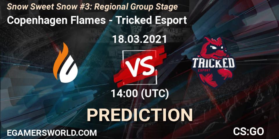 Pronósticos Copenhagen Flames - Tricked Esport. 18.03.2021 at 14:00. Snow Sweet Snow #3: Regional Group Stage - Counter-Strike (CS2)