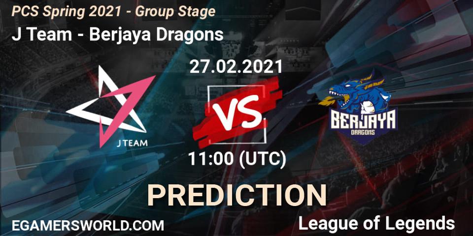 Pronósticos J Team - Berjaya Dragons. 27.02.2021 at 12:05. PCS Spring 2021 - Group Stage - LoL