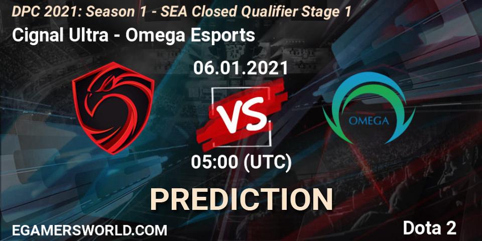 Pronósticos Cignal Ultra - Omega Esports. 06.01.2021 at 04:59. DPC 2021: Season 1 - SEA Closed Qualifier Stage 1 - Dota 2