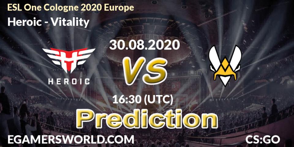 Pronósticos Heroic - Vitality. 30.08.20. ESL One Cologne 2020 Europe - CS2 (CS:GO)