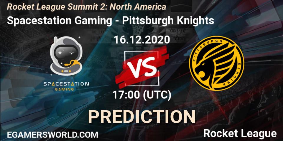 Pronósticos Spacestation Gaming - Pittsburgh Knights. 16.12.2020 at 17:00. Rocket League Summit 2: North America - Rocket League