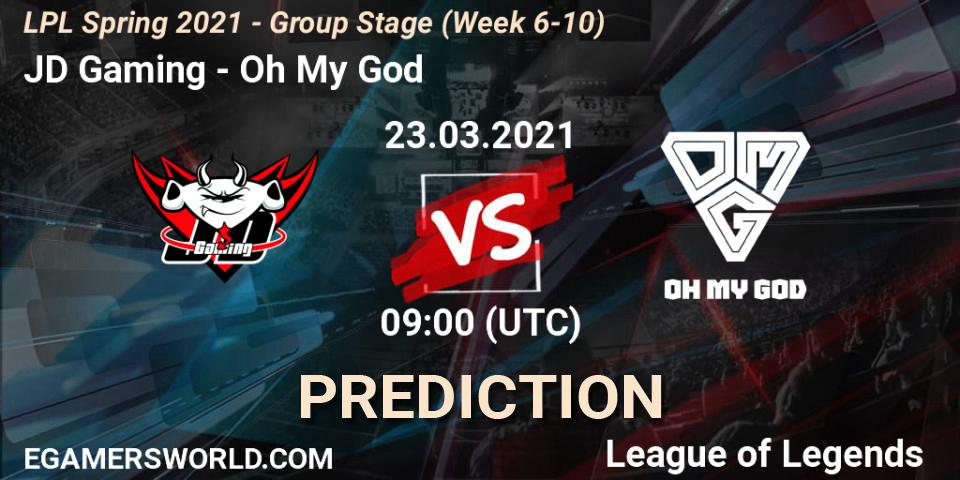 Pronósticos JD Gaming - Oh My God. 23.03.2021 at 11:00. LPL Spring 2021 - Group Stage (Week 6-10) - LoL