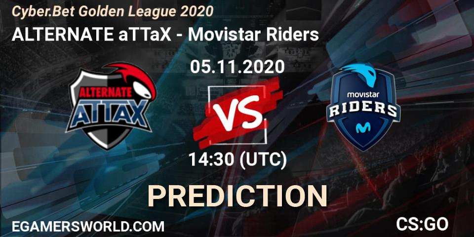 Pronósticos ALTERNATE aTTaX - Movistar Riders. 05.11.20. Cyber.Bet Golden League 2020 - CS2 (CS:GO)