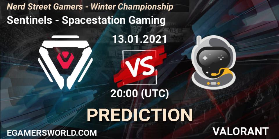 Pronósticos Sentinels - Spacestation Gaming. 13.01.2021 at 22:00. Nerd Street Gamers - Winter Championship - VALORANT