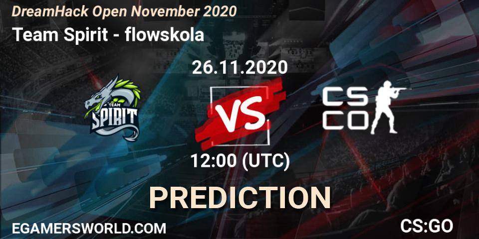 Pronósticos Team Spirit - flowskola. 26.11.2020 at 12:00. DreamHack Open November 2020 - Counter-Strike (CS2)