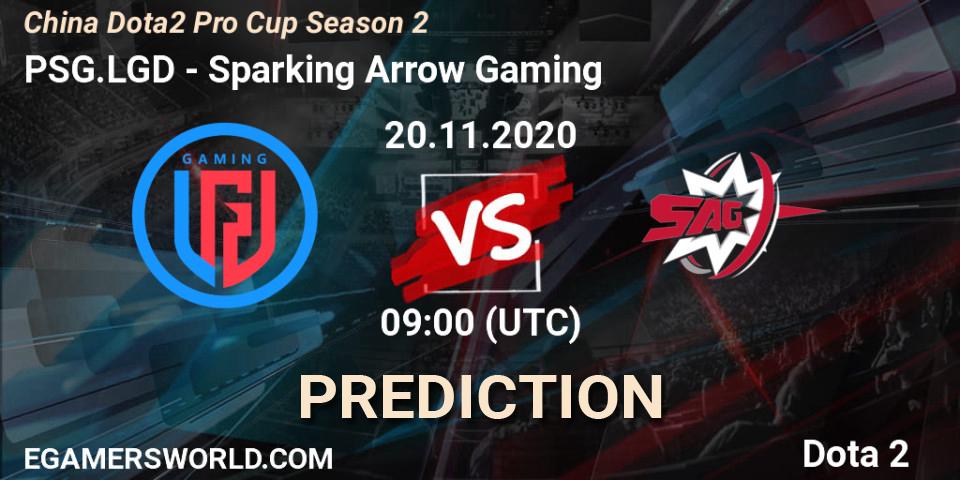 Pronósticos PSG.LGD - Sparking Arrow Gaming. 20.11.2020 at 09:10. China Dota2 Pro Cup Season 2 - Dota 2