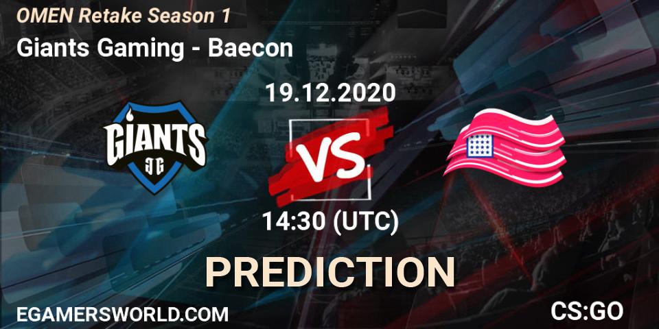 Pronósticos Giants Gaming - Baecon. 19.12.20. OMEN Retake Season 1 - CS2 (CS:GO)