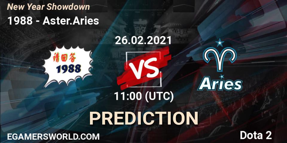 Pronósticos 请回答1988 - Aster.Aries. 26.02.2021 at 11:05. New Year Showdown - Dota 2