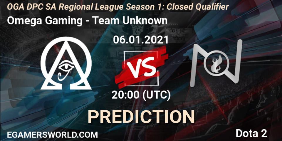 Pronósticos Omega Gaming - Team Unknown. 06.01.21. DPC 2021: Season 1 - South America Closed Qualifier - Dota 2