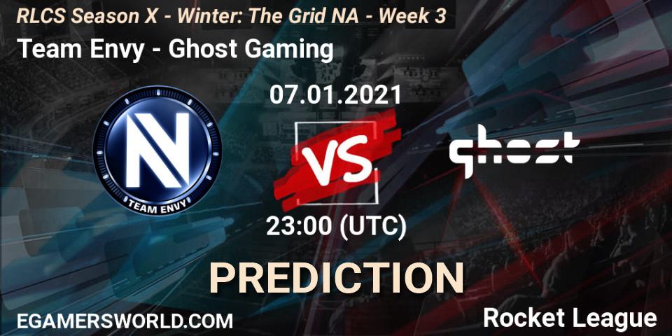 Pronósticos Team Envy - Ghost Gaming. 14.01.21. RLCS Season X - Winter: The Grid NA - Week 3 - Rocket League