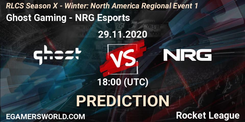 Pronósticos Ghost Gaming - NRG Esports. 29.11.20. RLCS Season X - Winter: North America Regional Event 1 - Rocket League