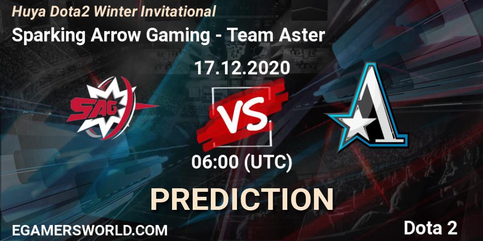 Pronósticos Sparking Arrow Gaming - Team Aster. 17.12.2020 at 11:24. Huya Dota2 Winter Invitational - Dota 2