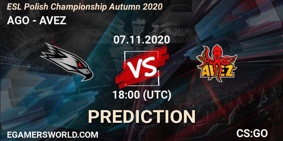 Pronósticos AGO - AVEZ. 07.11.2020 at 18:00. ESL Mistrzostwa Polski - Fall 2020 - Counter-Strike (CS2)