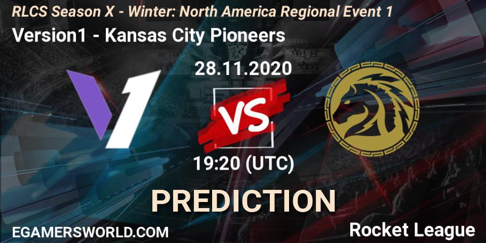 Pronósticos Version1 - Kansas City Pioneers. 28.11.2020 at 19:20. RLCS Season X - Winter: North America Regional Event 1 - Rocket League