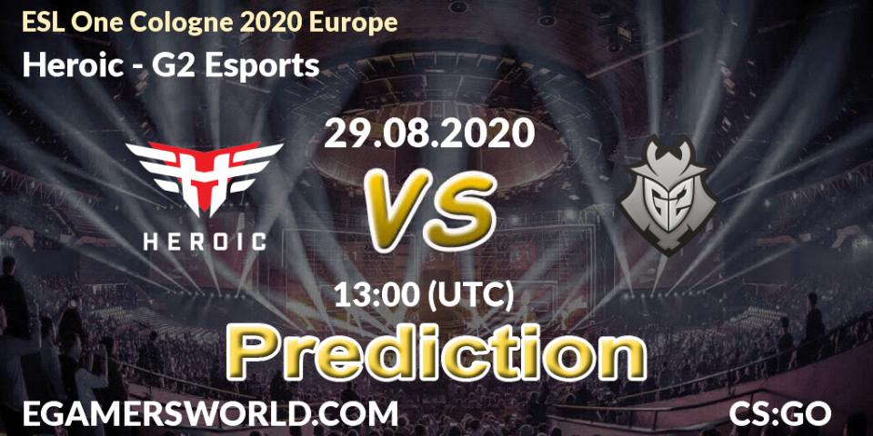 Pronósticos Heroic - G2 Esports. 29.08.20. ESL One Cologne 2020 Europe - CS2 (CS:GO)