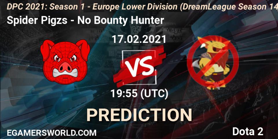 Pronósticos Spider Pigzs - No Bounty Hunter. 17.02.2021 at 21:06. DPC 2021: Season 1 - Europe Lower Division (DreamLeague Season 14) - Dota 2